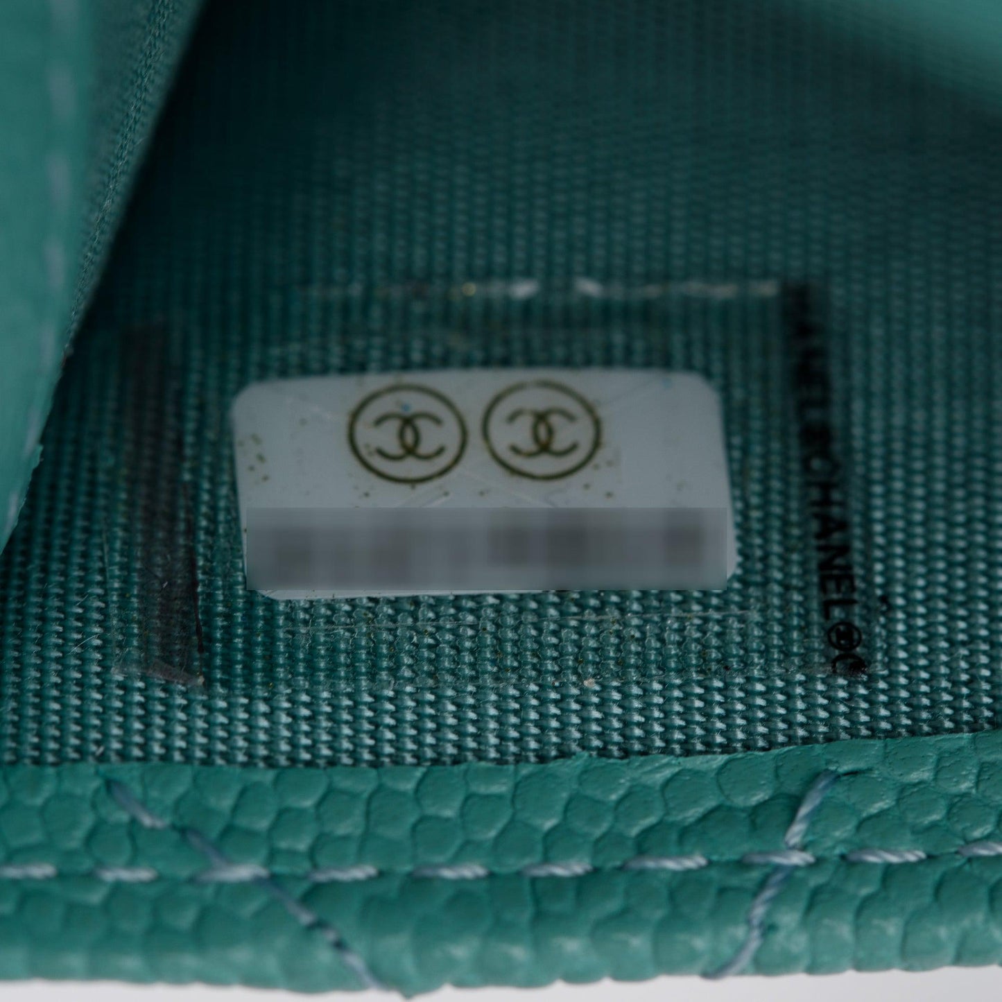 Chanel 2021 Tiffany Blue Caviar Leather Classic Card Holder