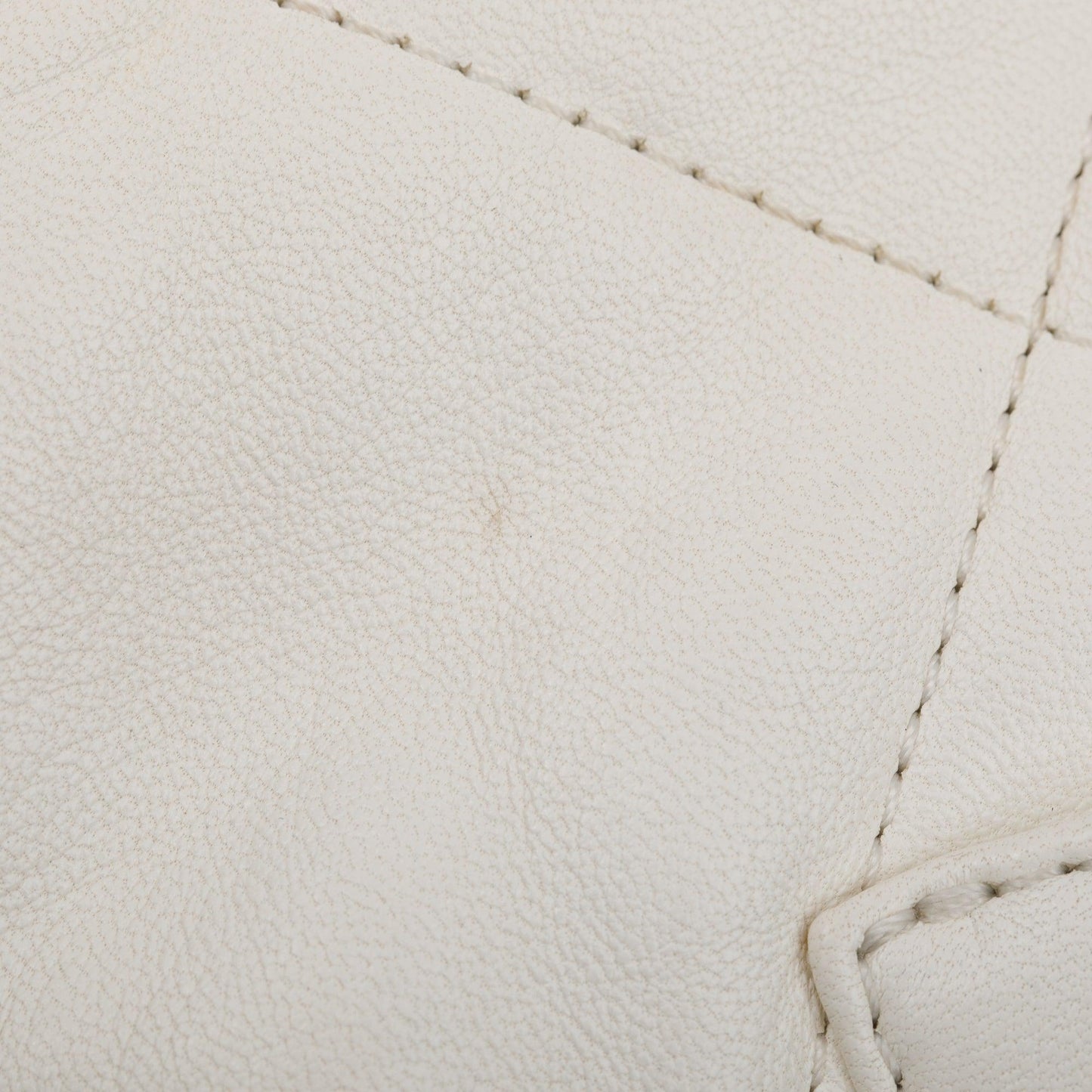 Chanel 2021 White Calfskin Leather Medium Logo Strap Flap Bag