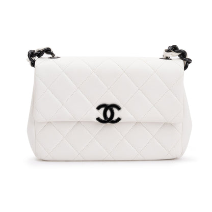 Chanel 2021 White Caviar Leather Small My Everything Flap Bag