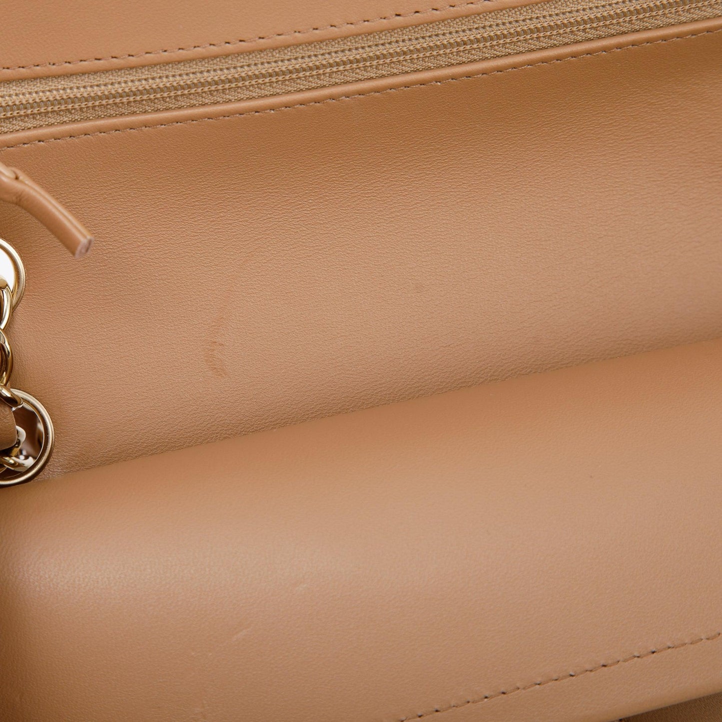Chanel 2022 Beige Lambskin Small Classic Double Flap Bag