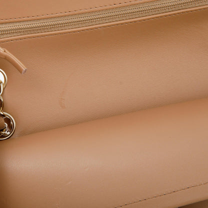 Chanel 2022 Beige Lambskin Small Classic Double Flap Bag