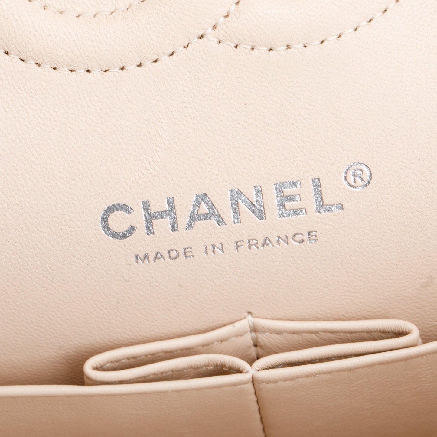 Chanel 2022 Beige Wool Tweed Classic Medium Double Flap Bag