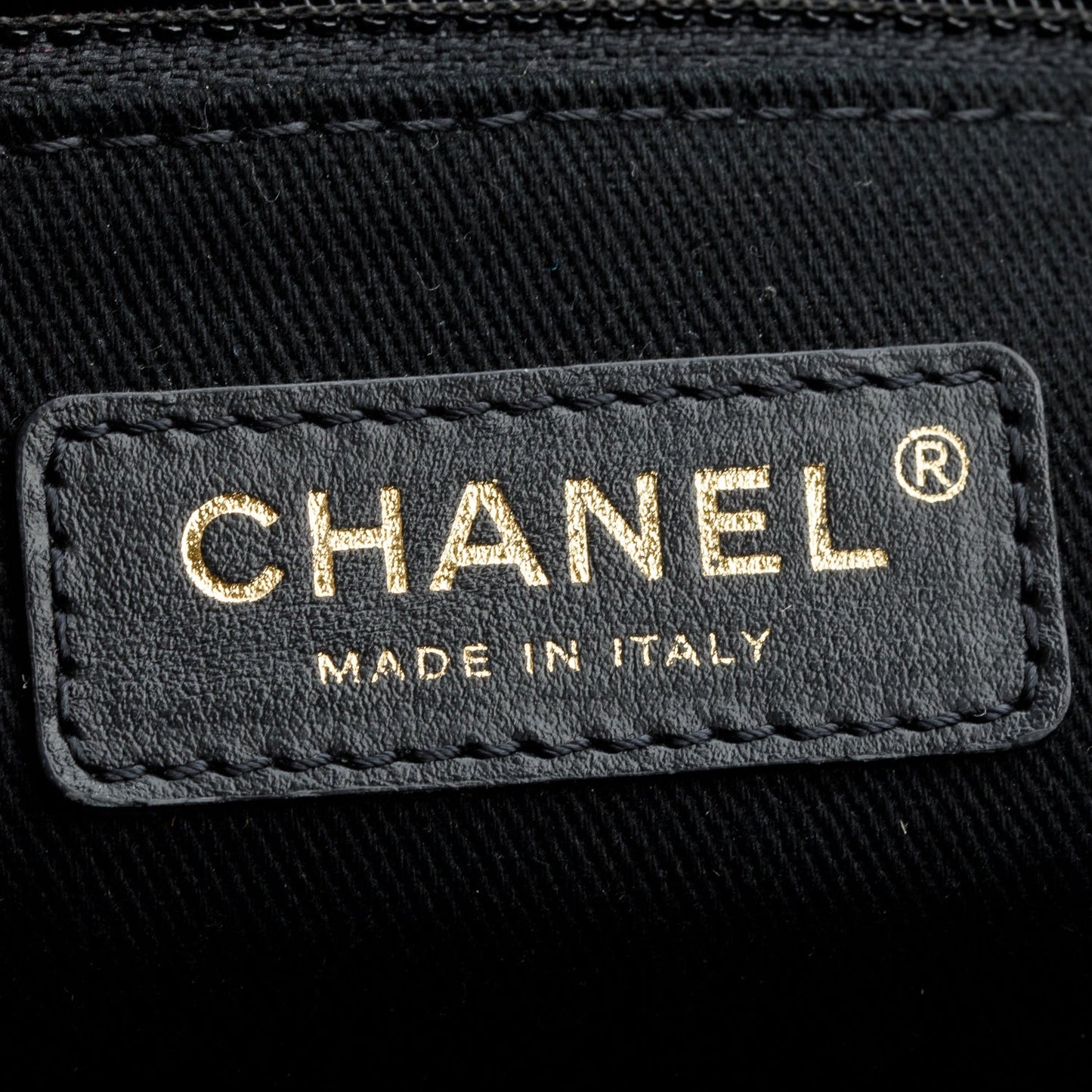 Chanel 2022 Black Calfskin Leather Grey Knit Medium Deauville Tote