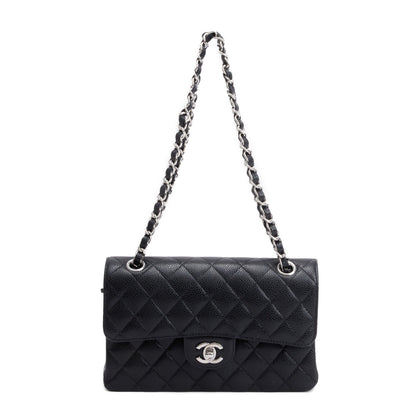 Chanel 2022 Black Caviar Classic Small Double Flap Bag