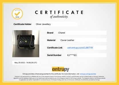 Chanel 2022 Black Caviar Large CC Flap Briefcase