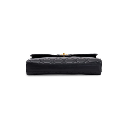 Chanel 2022 Black Caviar Large CC Flap Briefcase