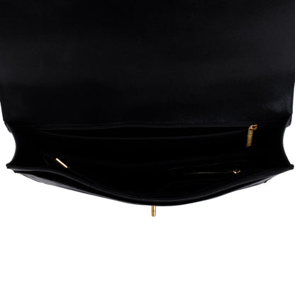 Chanel 2022 Black Caviar Large CC Flap Briefcase