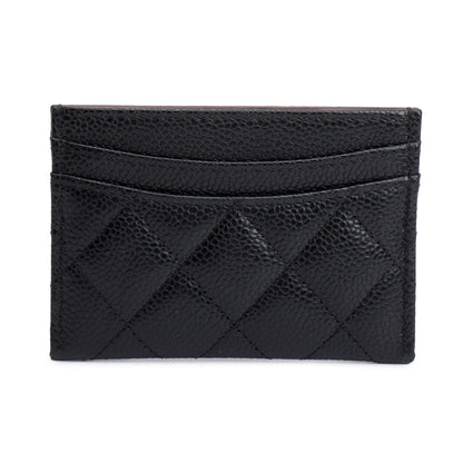 Chanel 2022 Black Caviar Leather Classic Card Holder
