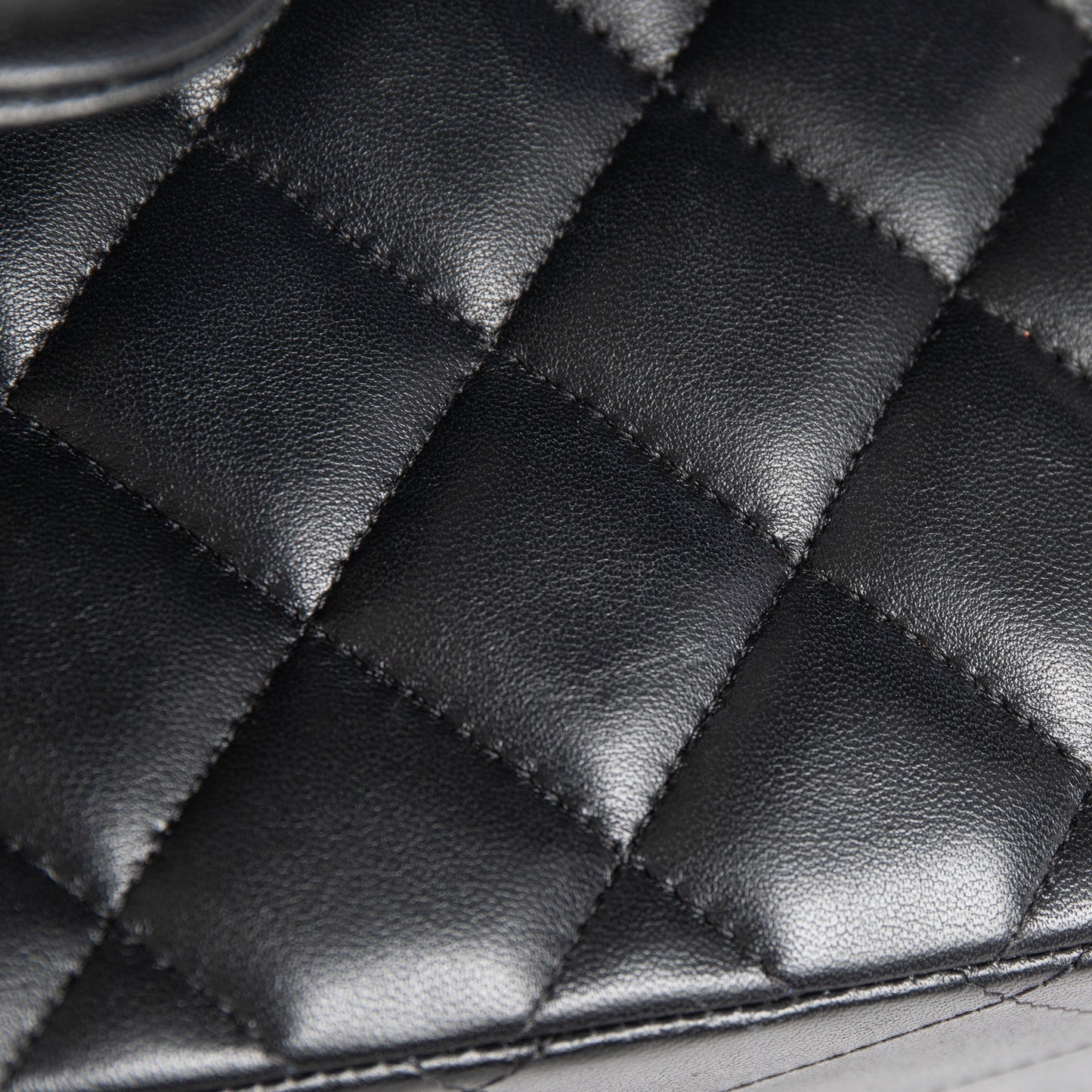 Chanel 2022 Black Lambskin Classic Jumbo Double Flap Bag