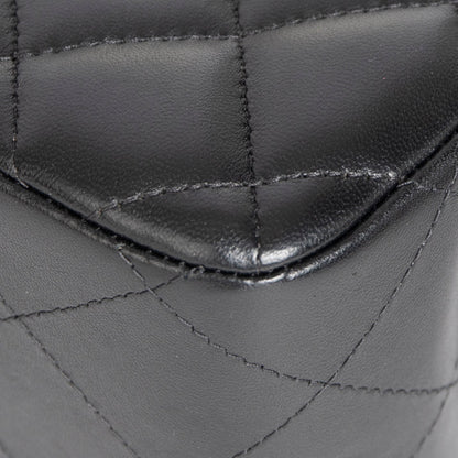 Chanel 2022 Black Lambskin Classic Jumbo Double Flap Bag