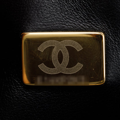 Chanel 2022 Black Lambskin Classic Small Double Flap Bag