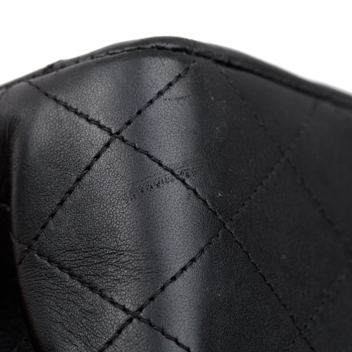 Chanel 2022 Black Lambskin Leather Classic Medium Double Flap Bag