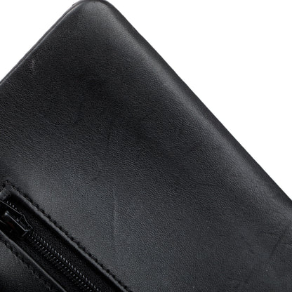 Chanel 2022 Black Lambskin Leather Classic Medium Double Flap Bag