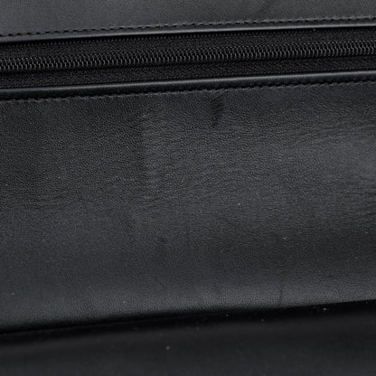 Chanel 2022 Black Lambskin Leather Classic Medium Double Flap Bag
