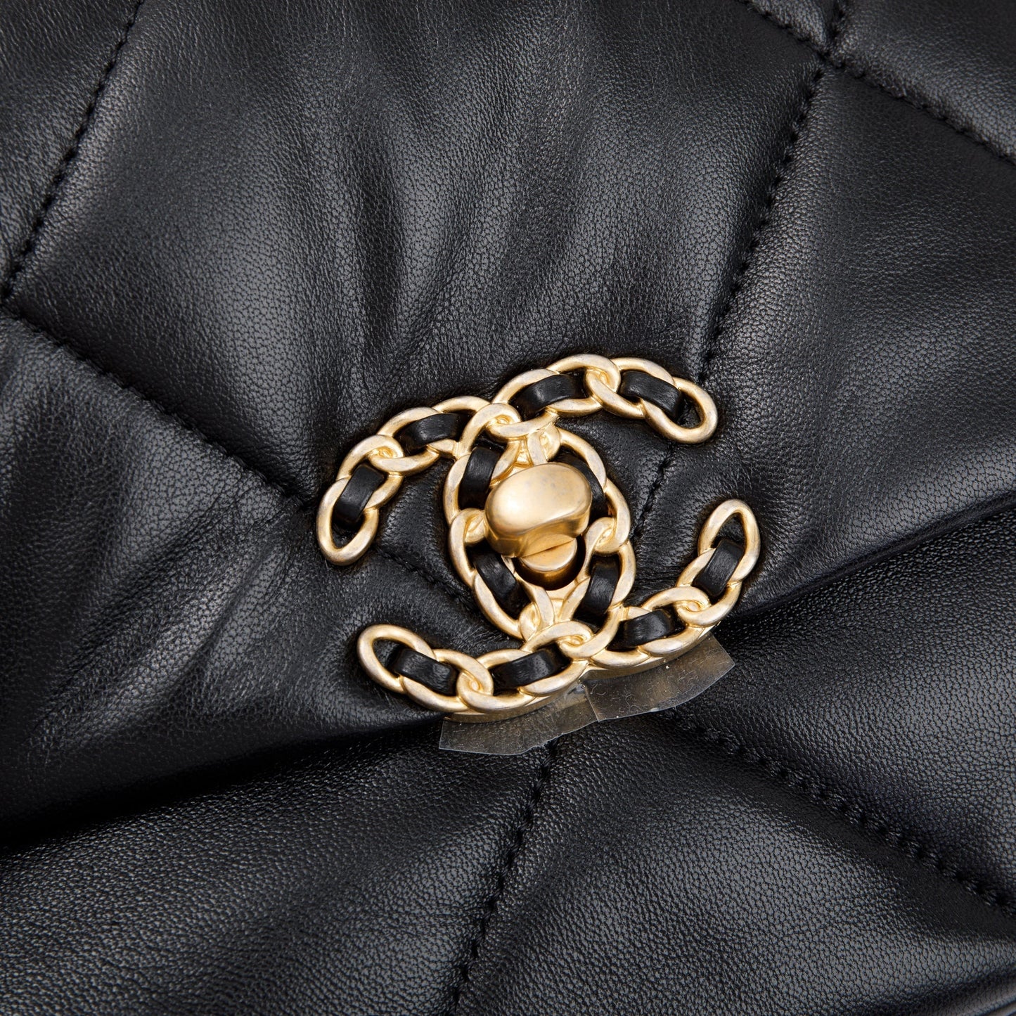 Chanel 2022 Black Lambskin Leather Medium 19 Flap Bag