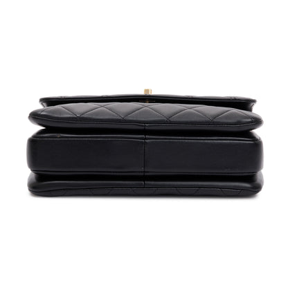 Chanel 2022 Black Lambskin Trendy CC Small Top Handle Flap Bag