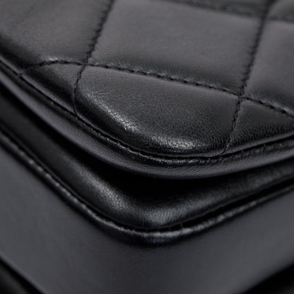 Chanel 2022 Black Lambskin Trendy CC Small Top Handle Flap Bag