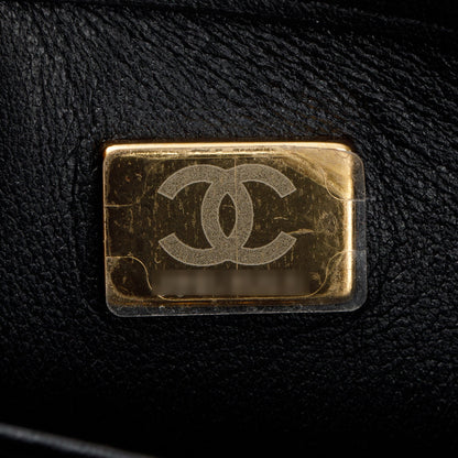Chanel 2022 Black Quilted Lambskin Heart Charms Mini Flap Bag
