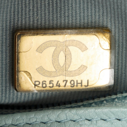 Chanel 2022 Blue Caviar Tiny CC Wallet on Chain