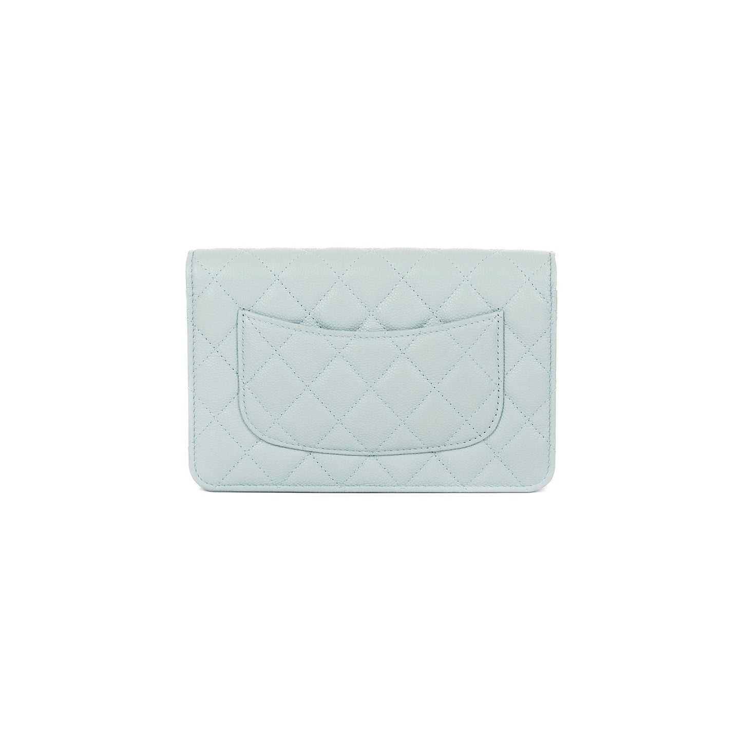 Chanel 2022 Blue Caviar Tiny CC Wallet on Chain