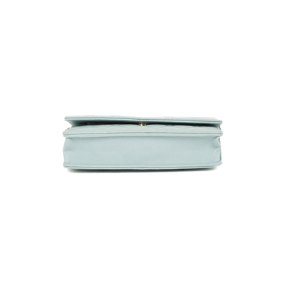 Chanel 2022 Blue Caviar Tiny CC Wallet on Chain