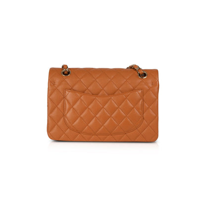 Chanel 2022 Brown Caviar Small Classic Double Flap Bag
