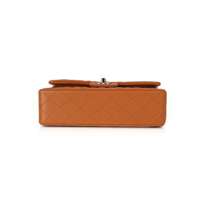 Chanel 2022 Brown Caviar Small Classic Double Flap Bag