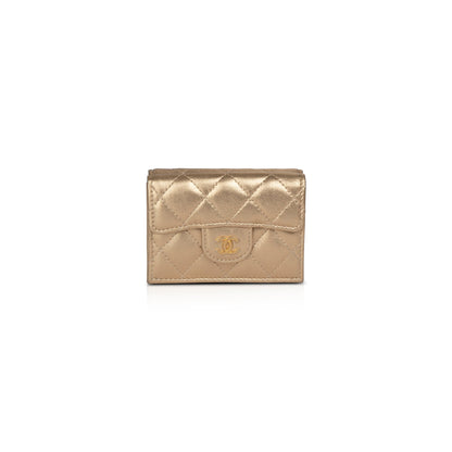 Chanel 2022 Classic CC Logo Compact Wallet