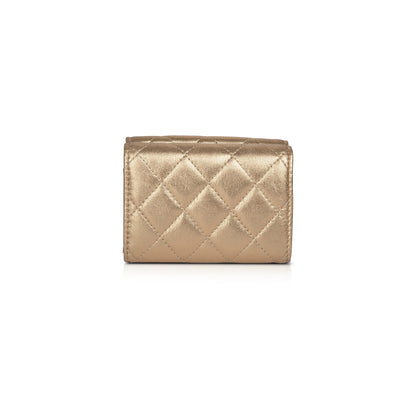 Chanel 2022 Classic CC Logo Compact Wallet