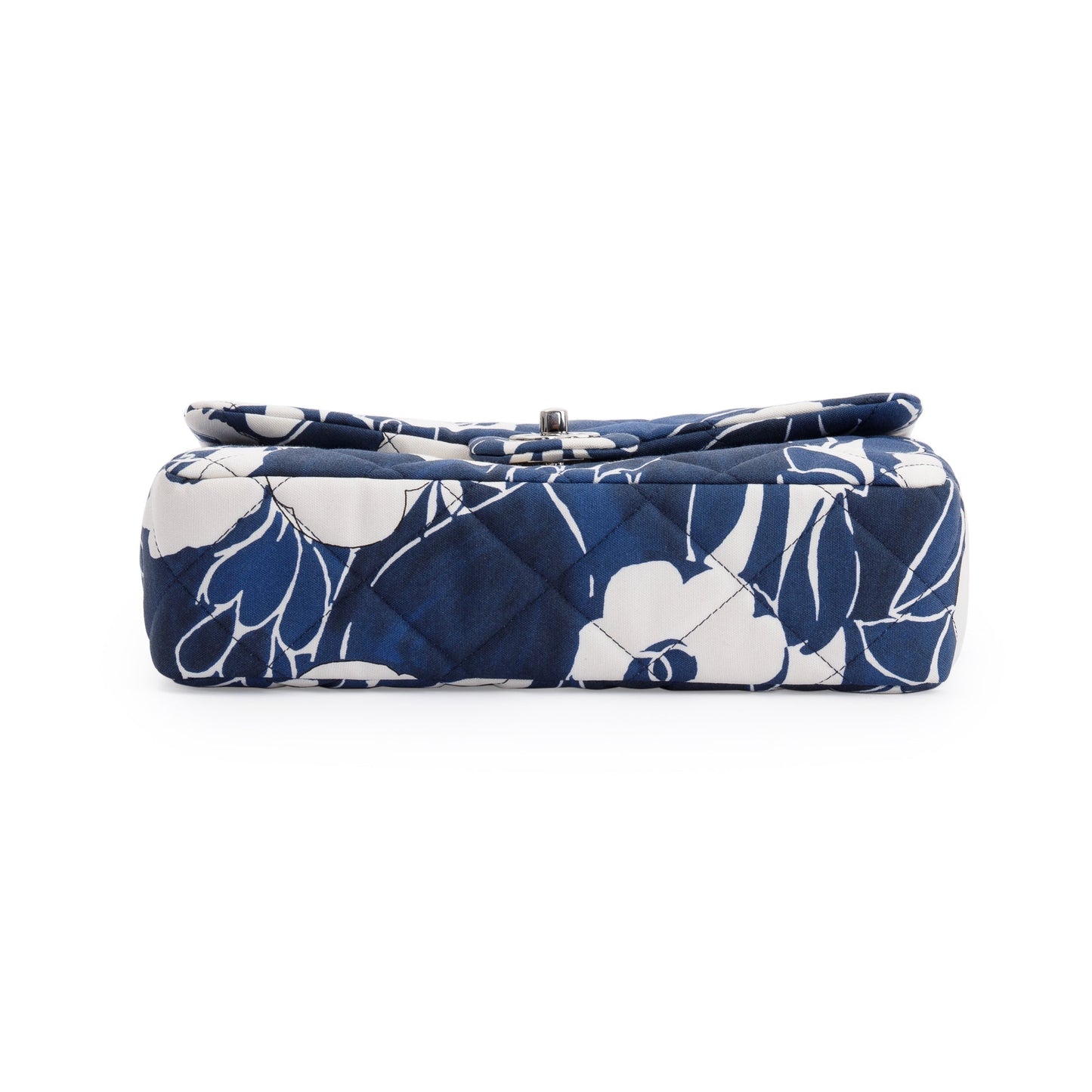 Chanel 2022 Floral Printed Silk CC Medium Single Flap Bag