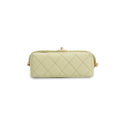 Chanel 2022 Green Caviar Leather Small Vanity Case