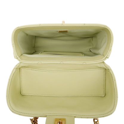 Chanel 2022 Green Caviar Leather Small Vanity Case