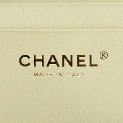 Chanel 2022 Green Caviar Leather Small Vanity Case