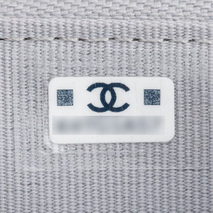 Chanel 2022 Grey Quilted Caviar Leather Classic Phone Holder on Chain