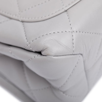 Chanel 2022 Grey Quilted Lambskin Leather Small Color Match Flap Bag