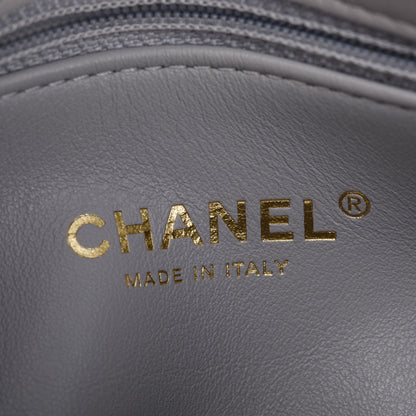 Chanel 2022 Grey Quilted Lambskin Leather Small Color Match Flap Bag