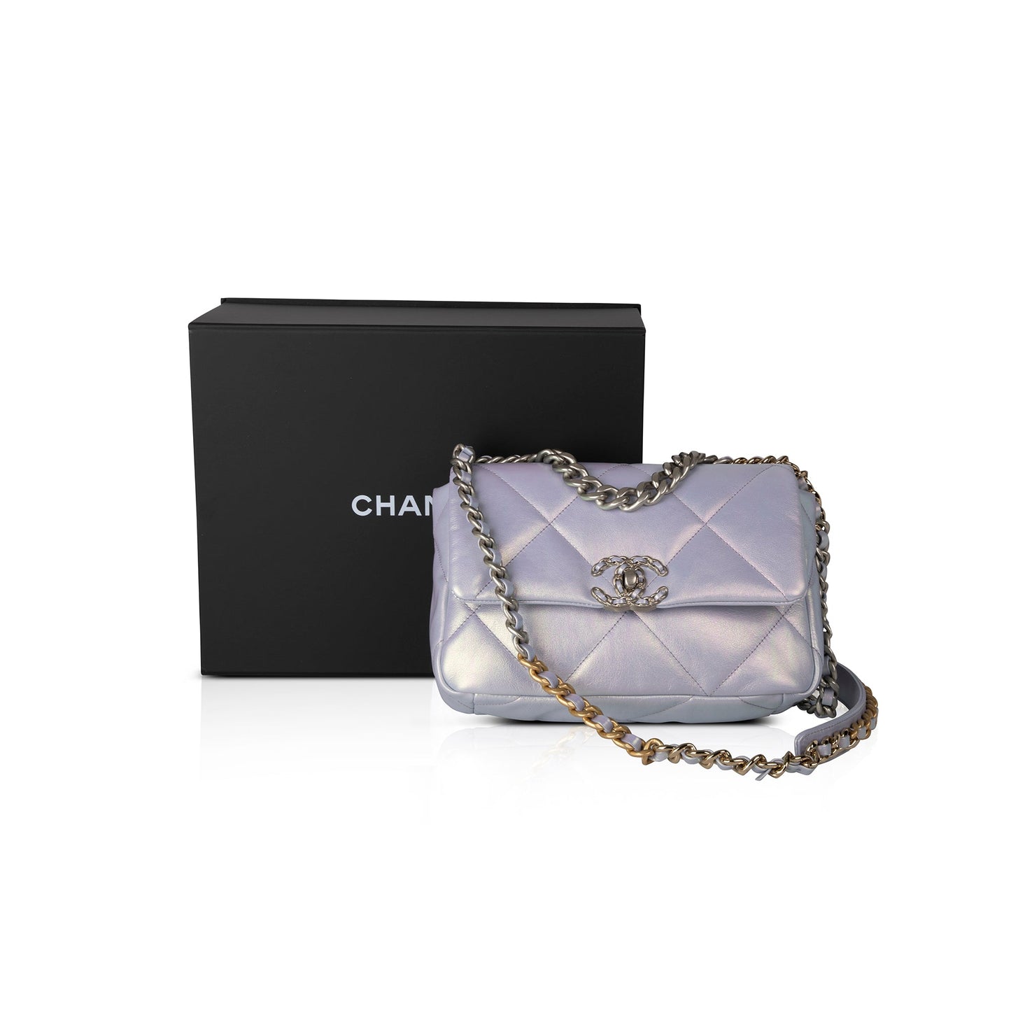Chanel 2022 Iridescent Medium 19 Flap Bag