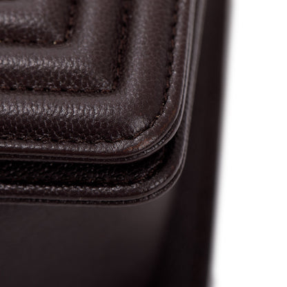 Chanel 2022 Marron Caviar Leather Small Boy Bag