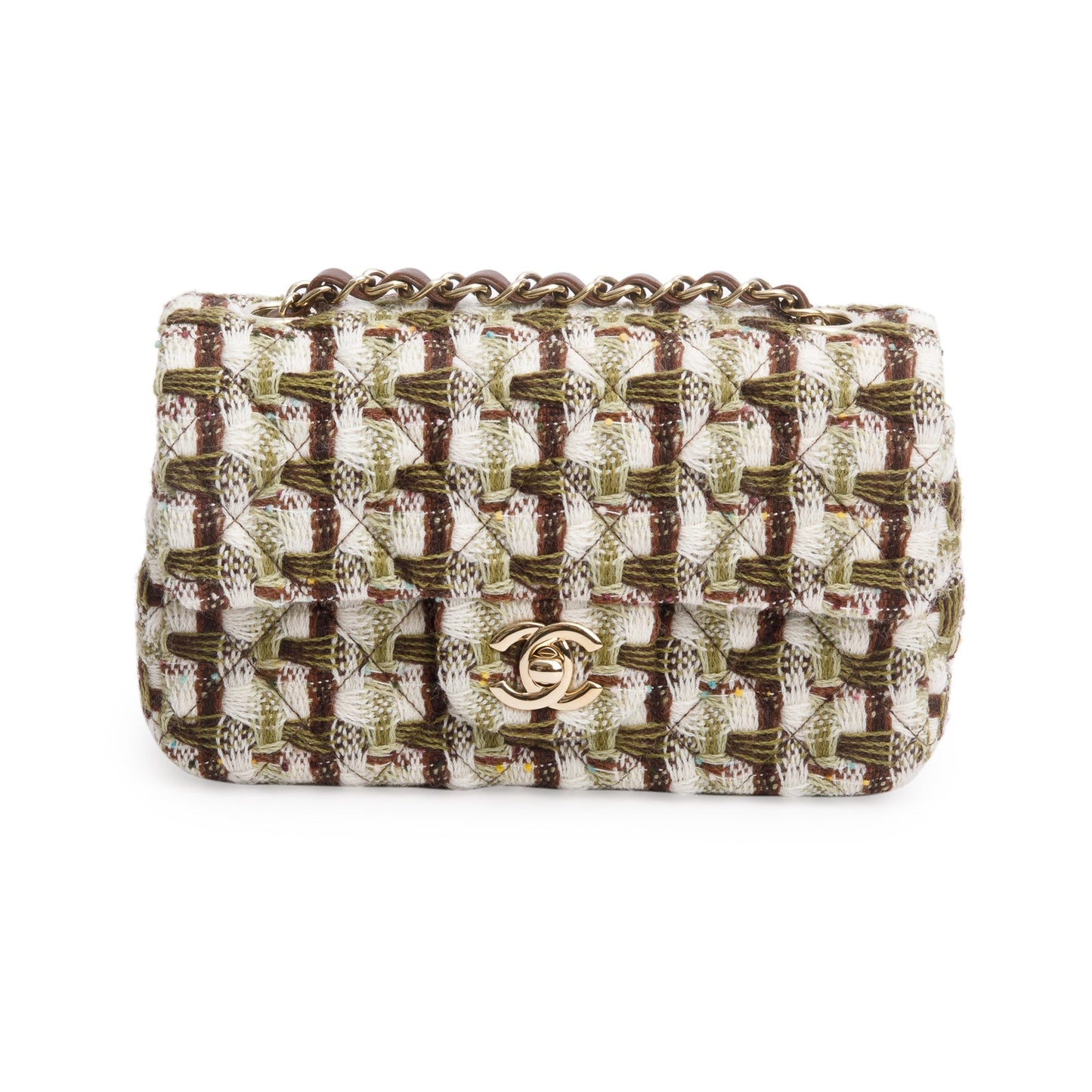 Chanel 2022 Multicolor Tweed Classic Mini Rectangular Flap Bag