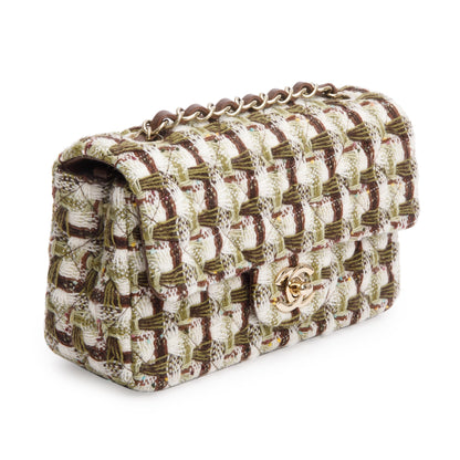 Chanel 2022 Multicolor Tweed Classic Mini Rectangular Flap Bag