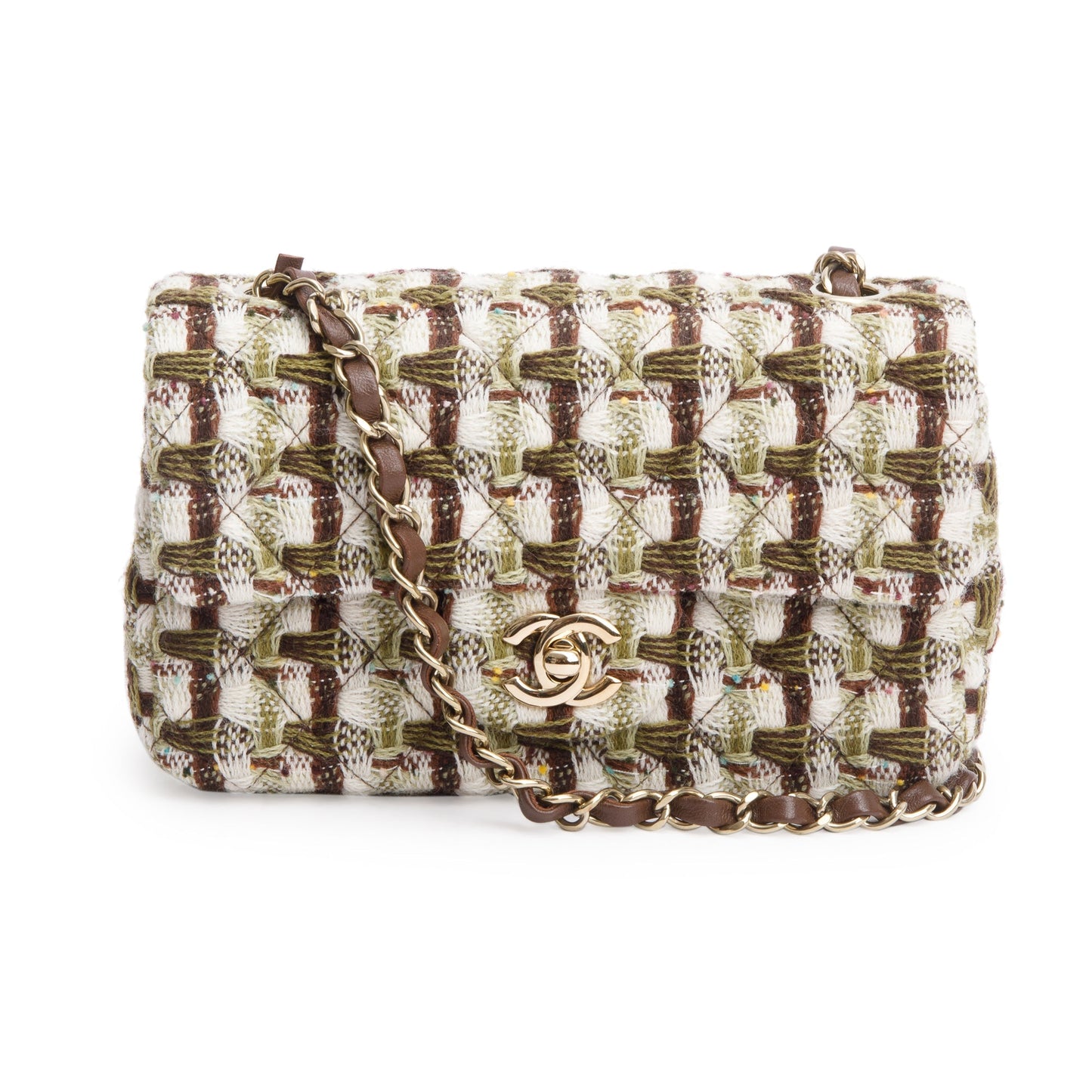 Chanel 2022 Multicolor Tweed Classic Mini Rectangular Flap Bag
