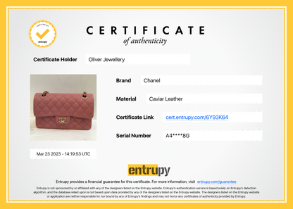 Chanel 2022 Pink Caviar Classic Medium Double Flap Bag