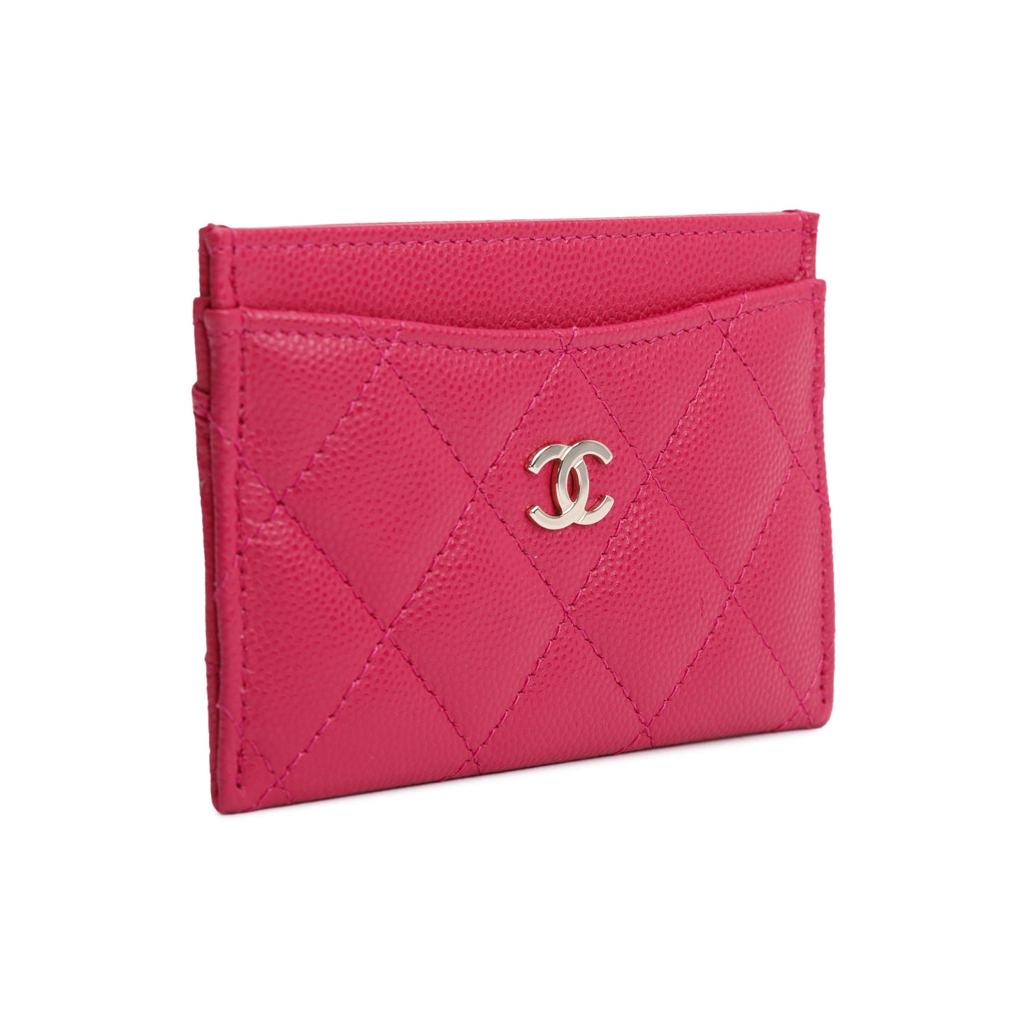 Chanel 2022 Pink Caviar Leather Classic Card Holder
