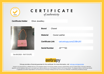 Chanel 2022 Pink Caviar Leather Mini Coco First Flap Bag