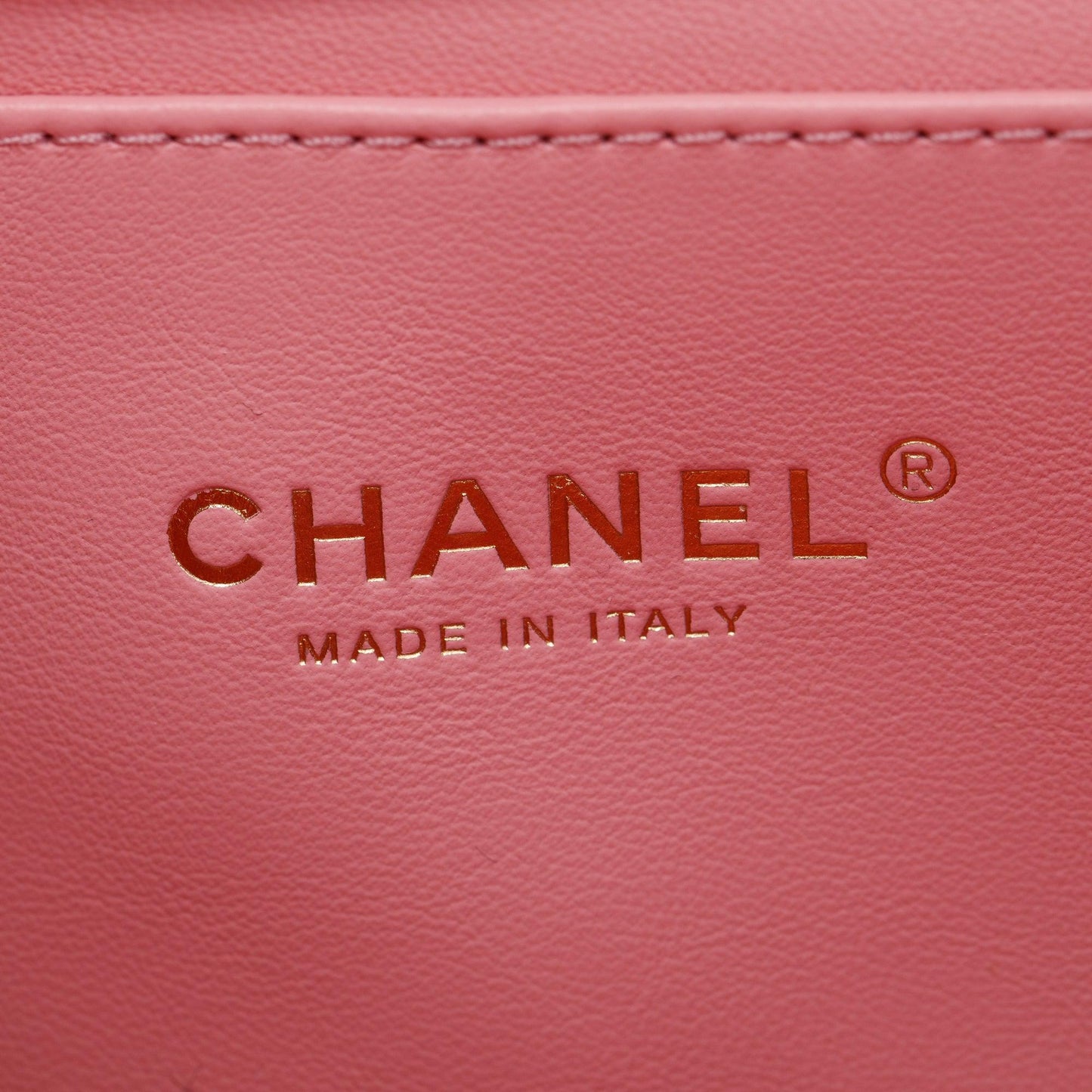 Chanel 2022 Pink Caviar Leather Mini Coco First Flap Bag