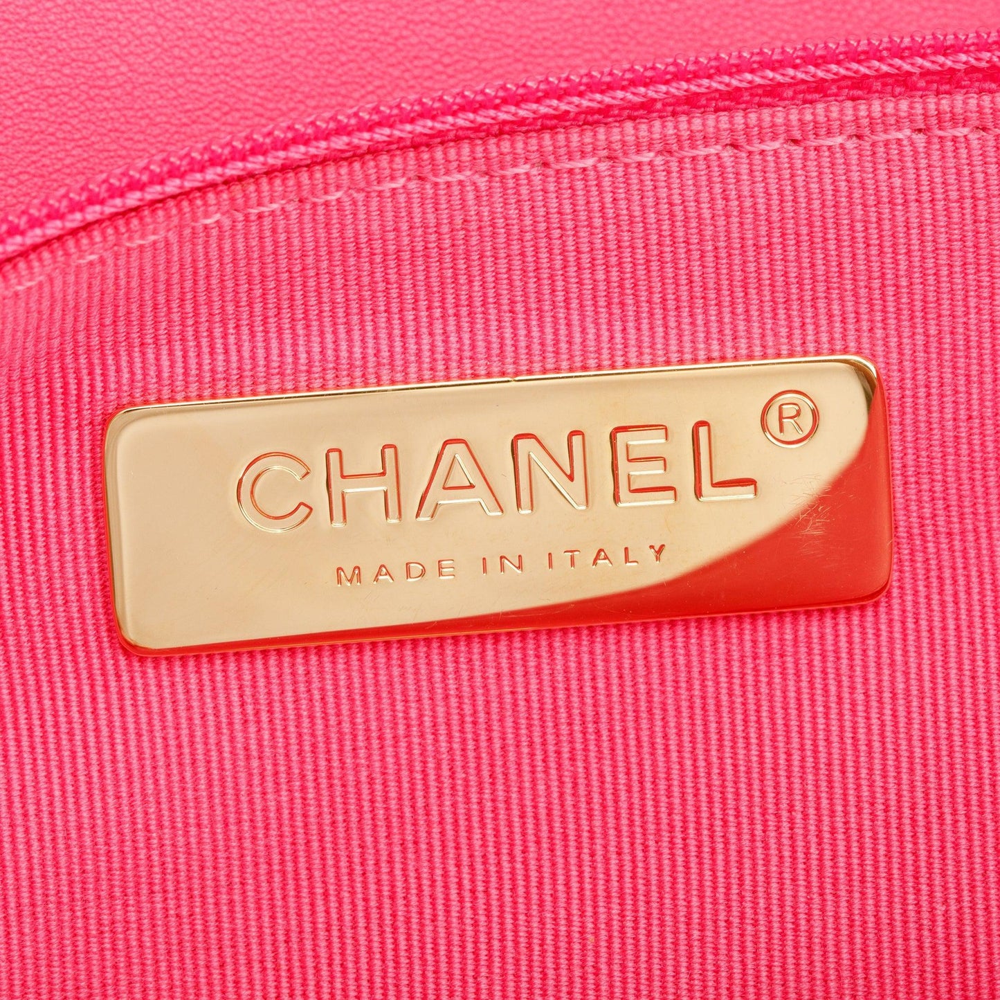 Chanel 2022 Pink Lambskin Leather Large 19 Flap Bag