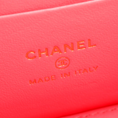Chanel 2022 Pink Quilted Caviar Leather Small Vanity Case