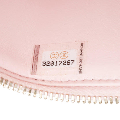 Chanel 2022 Pink Quilted Caviar Leather Small Vanity Case