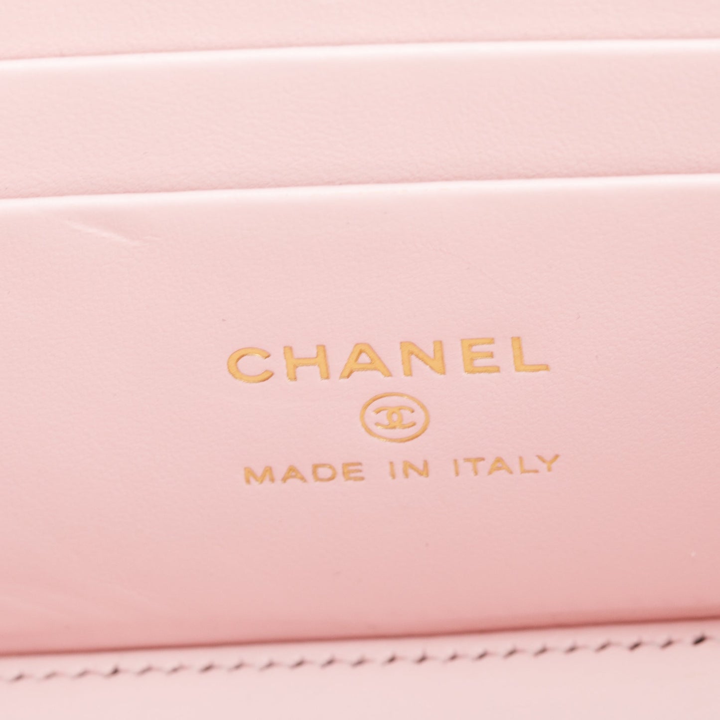Chanel 2022 Pink Quilted Caviar Leather Small Vanity Case