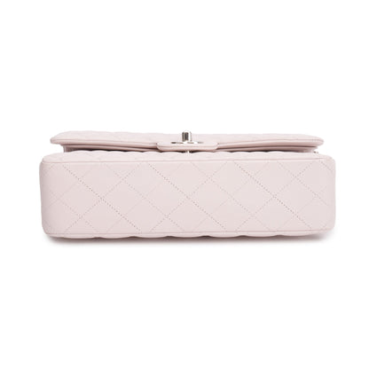 Chanel 2022 Pink Quilted Lambskin Leather Classic Medium Double Flap Bag